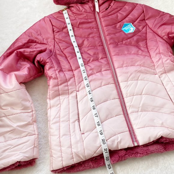 Swiss Alps Reversible Jacket, Dip-Dye Print, Insulated, Faux Fur, Water Resis... - Picture 8 of 9